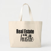 Grand Tote Bag Funny Realtor Agent immobilier Hustle (Devant)