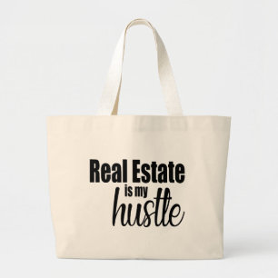 Grand Tote Bag Funny Realtor Agent immobilier Hustle