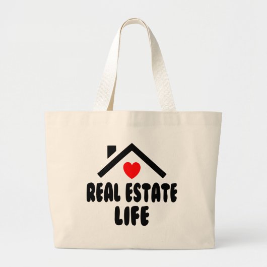 Grand Tote Bag Funny Realtor Don Immobilier Agent Broker Home (Devant)