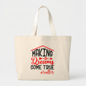 Grand Tote Bag Funny Realtor Don Immobilier Agent Broker Home (Devant)