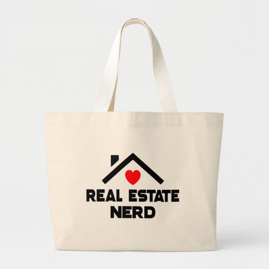Grand Tote Bag Funny Realtor Don Immobilier Agent Broker Home (Devant)