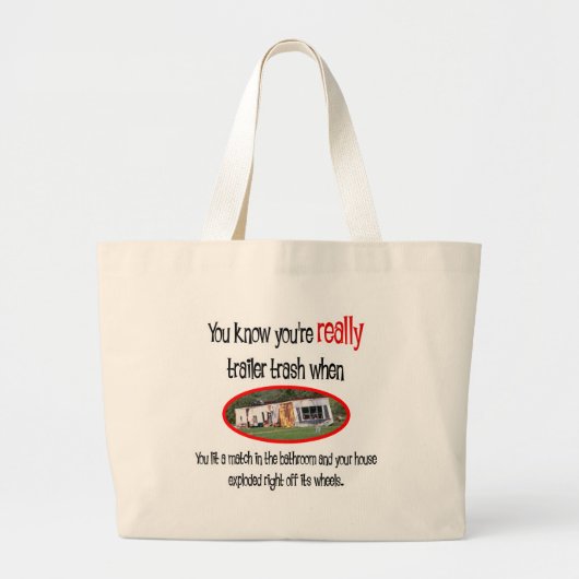 Grand Tote Bag Funny Trailer Park Shirts et cadeaux (Devant)