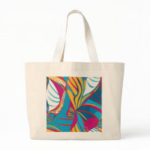Fusion de batik tropical vibrant abstrait feuilles
