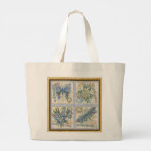 Grand Tote Bag G création Office Fleur jaune (Dos)
