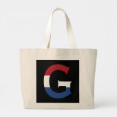 Grand Tote Bag G Monogramme superposé sur le drapeau NLD sur le d (Dos)