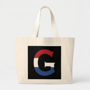 Grand Tote Bag G Monogramme superposé sur le drapeau NLD sur le d