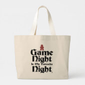 Grand Tote Bag Game Night est Mon Humour Meeple préféré (Dos)