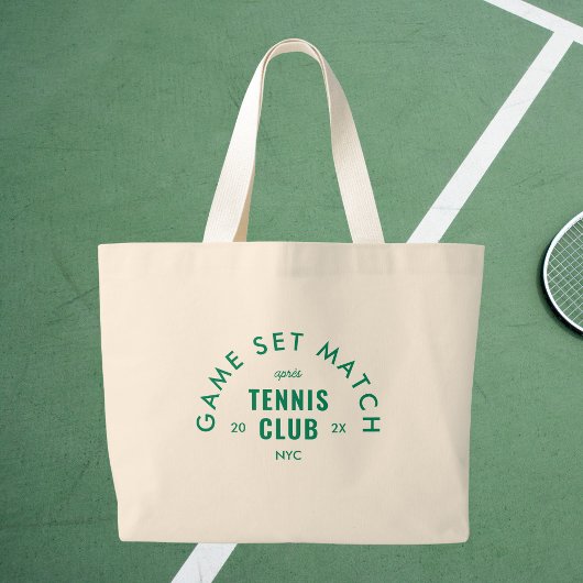 Grand Tote Bag Game Set Match Après Tennis Club Custom