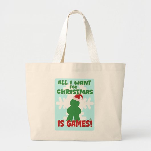 Grand Tote Bag Games For Christmas Fun Holiday Joy Statement (Devant)