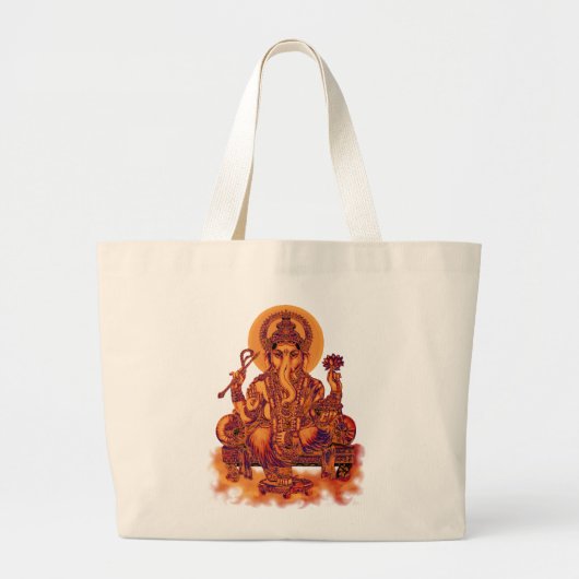 Grand Tote Bag Ganesh - solvant des obstacles (Devant)