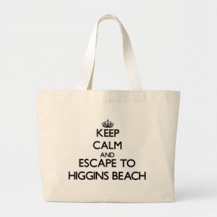 Grand Tote Bag Gardez le calme et échappez-vous à la plage Main