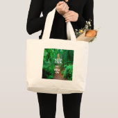 Grand Tote Bag Gardez le calme et la marche (Devant (produit))