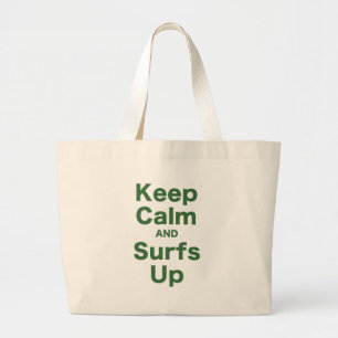 Grand Tote Bag Gardez le calme et les ressacs