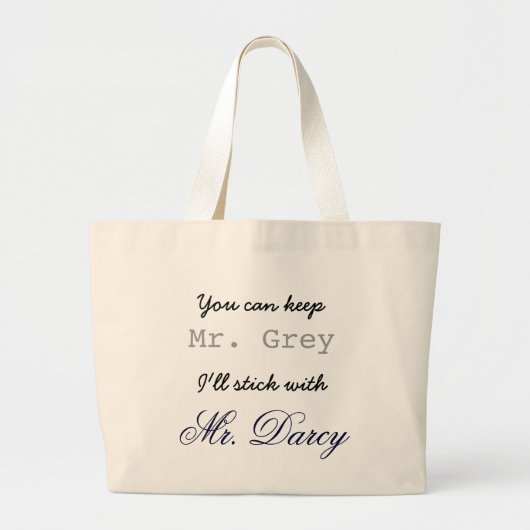 Grand Tote Bag Gardez M. Grey I collera avec M. Darcy (Devant)