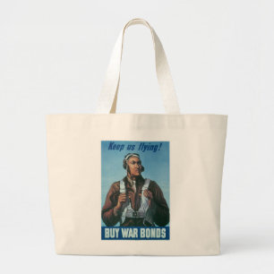 Grand Tote Bag Gardez-nous en vol ~ Tuskeege Airman