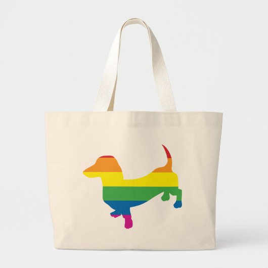 Grand Tote Bag Gay pride Dachshund/Wiener (Devant)