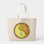 Grand Tote Bag Gemini et serpent de feu (Dos)
