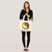 Grand Tote Bag Gemini et Serpent de Terre (Devant (modèle))