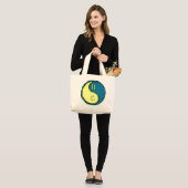 Grand Tote Bag Gemini et Serpent d'eau (Devant (modèle))