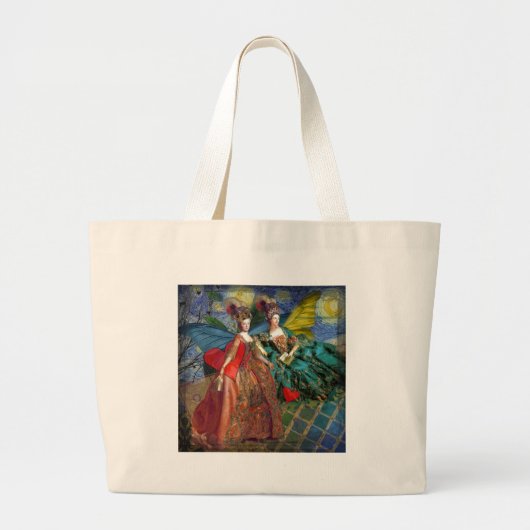 Grand Tote Bag Gemini gothique classique femme papillon Whimsical (Devant)