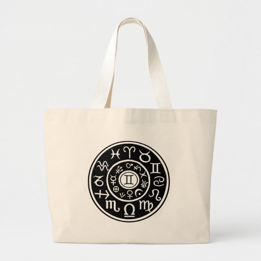 Grand Tote Bag Gemini Zodiac (Devant)