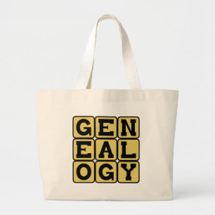 Grand Tote Bag Généalogie, étude des arbres généalogiques