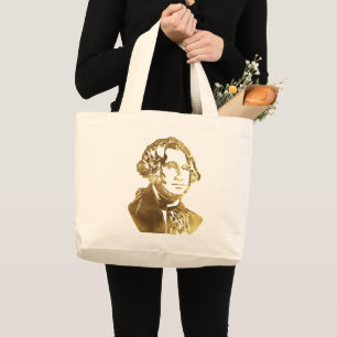 Grand Tote Bag George Washington Portrait Or look élégant