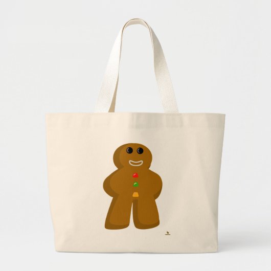 Grand Tote Bag Gingerbread Meeple Game Fun Christmas Art (Devant)
