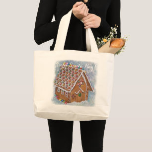 GRAND TOTE BAG GINGERBREAD XMAS MAISON SECRET PÈRE NOËL