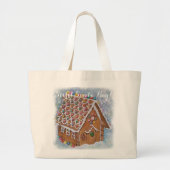 GRAND TOTE BAG GINGERBREAD XMAS MAISON SECRET PÈRE NOËL (Devant)