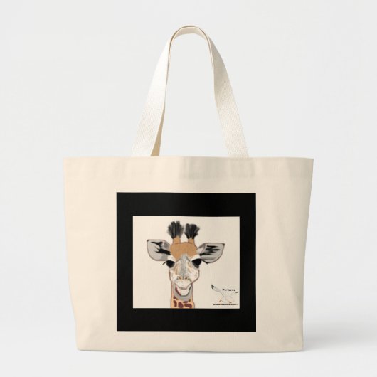Grand Tote Bag Girafe de bébé (Devant)