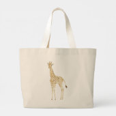 Grand Tote Bag Giraffe de Pêche Blanche (Dos)
