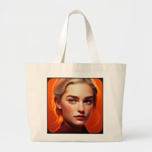 Grand Tote Bag Girl with blue eyes