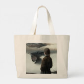 Grand Tote Bag Girl with clouds (Dos)