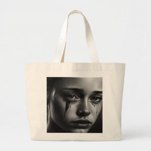 Grand Tote Bag Girl with tears