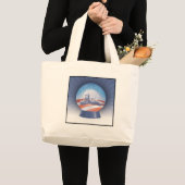 Grand Tote Bag globe de neige d'obama (Devant (produit))