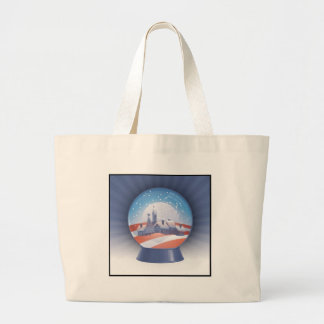 Grand Tote Bag globe de neige d'obama