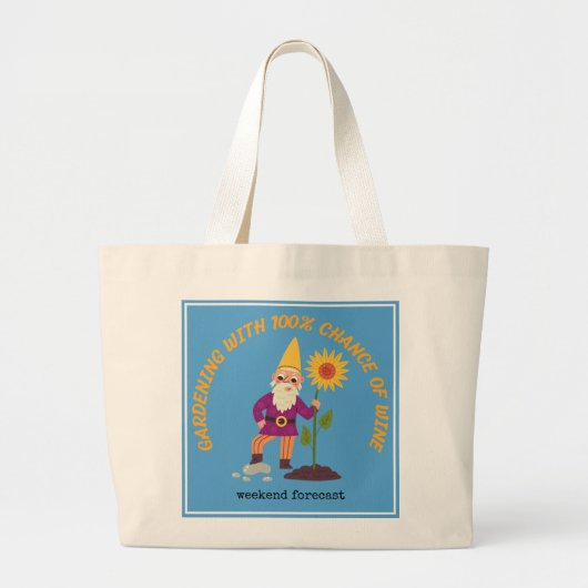 Grand Tote Bag Gnome Garden Fourre-tout (Devant)