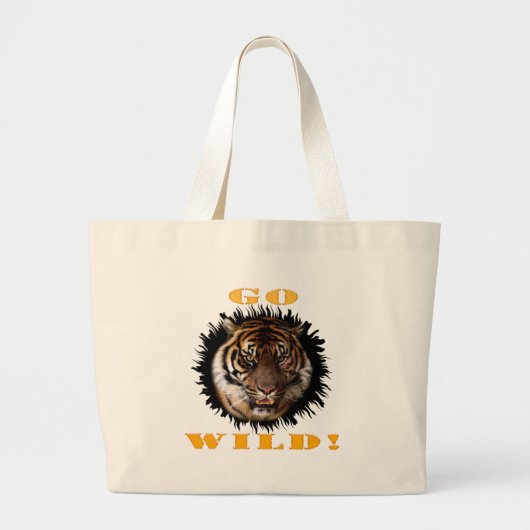 Grand Tote Bag Go Wild Tiger (Devant)