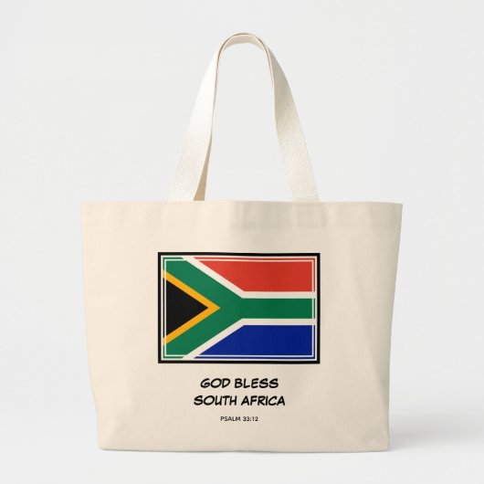 GRAND TOTE BAG GOD BLESS SOUTH AFRICA (Devant)
