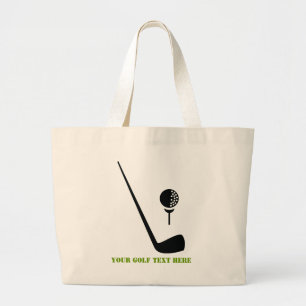 Grand Tote Bag Golf club and ball black, green custom