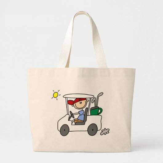Grand Tote Bag Golfeur dans le chariot de golf (Devant)