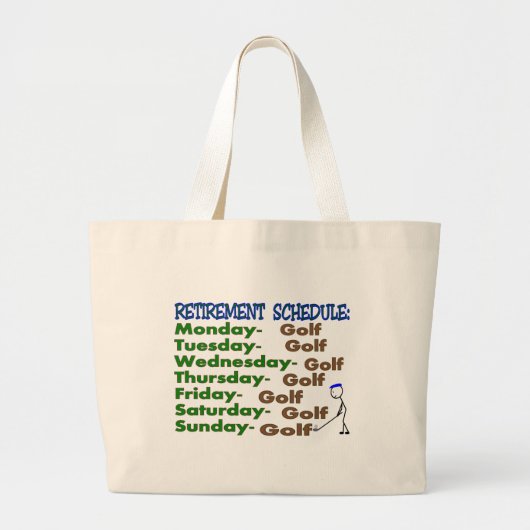 Grand Tote Bag GOLFEUR de programme de retraite (Devant)
