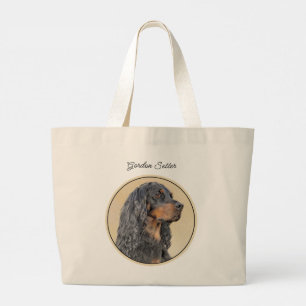 Grand Tote Bag Gordon Setter Peinture Black Cute Original Chien A