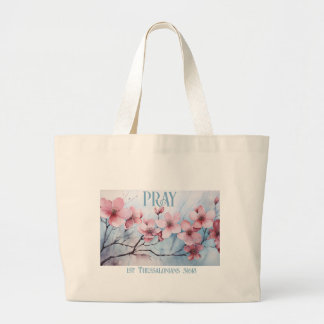 Grand Tote Bag GraceGear - Texte bleu-Sac fourre-tout de prie