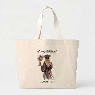 Grand Tote Bag Graduation personnalisée en aquarelle (11)
