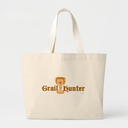 Grand Tote Bag Grail Hunter Fun Collector Motto Art Slogan (Devant)
