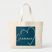 Grand Tote Bag Grammie Heart Grand-mère Noël Bonne Mère (Devant)