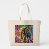 Grand Tote Bag Grand éléphant Fourre-tout Steampunk (Dos)