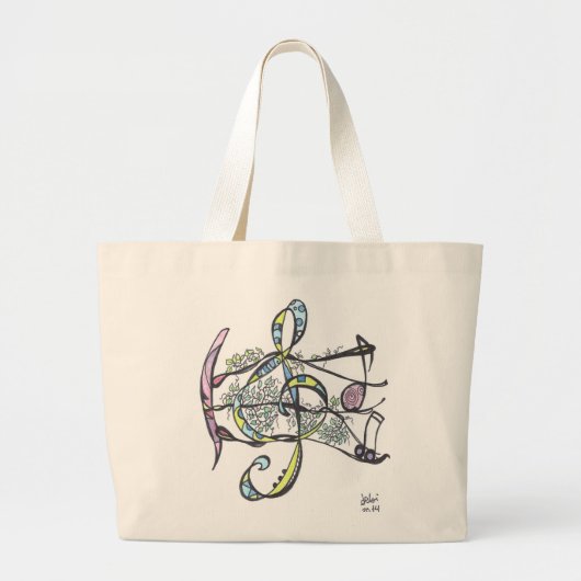 Grand Tote Bag grand fourre-tout - citron vert (Devant)